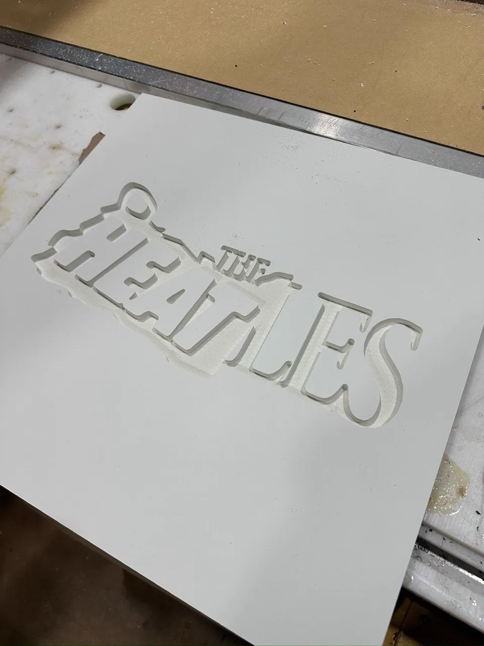 Custom engraved sign, The Beatles design
