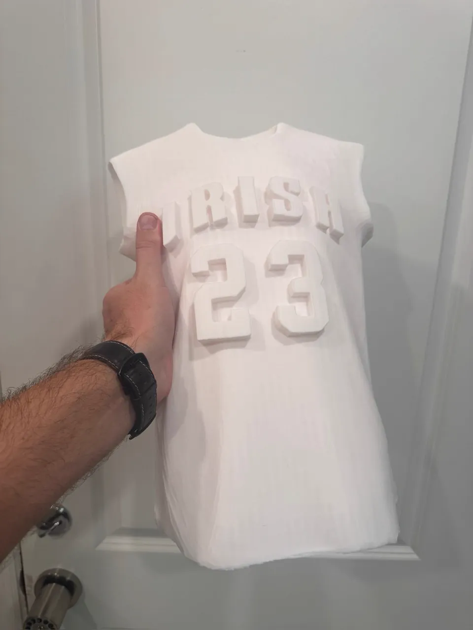 Custom 3D printed jersey figurine