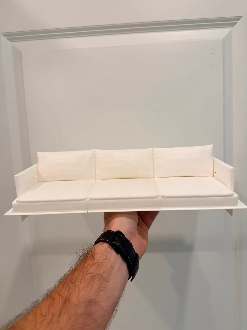 3D printed miniature sofa prototype