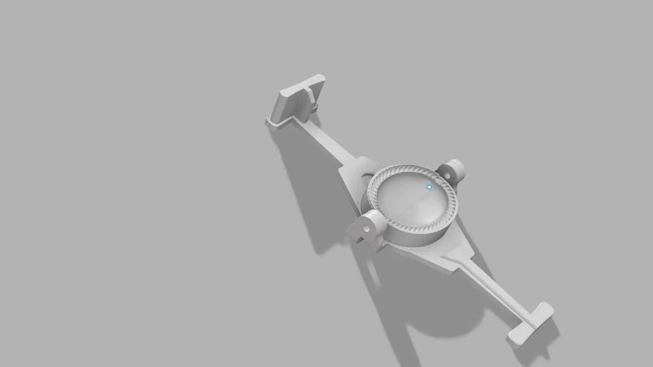 CAD render of an axle housing cover with rope-twist detail