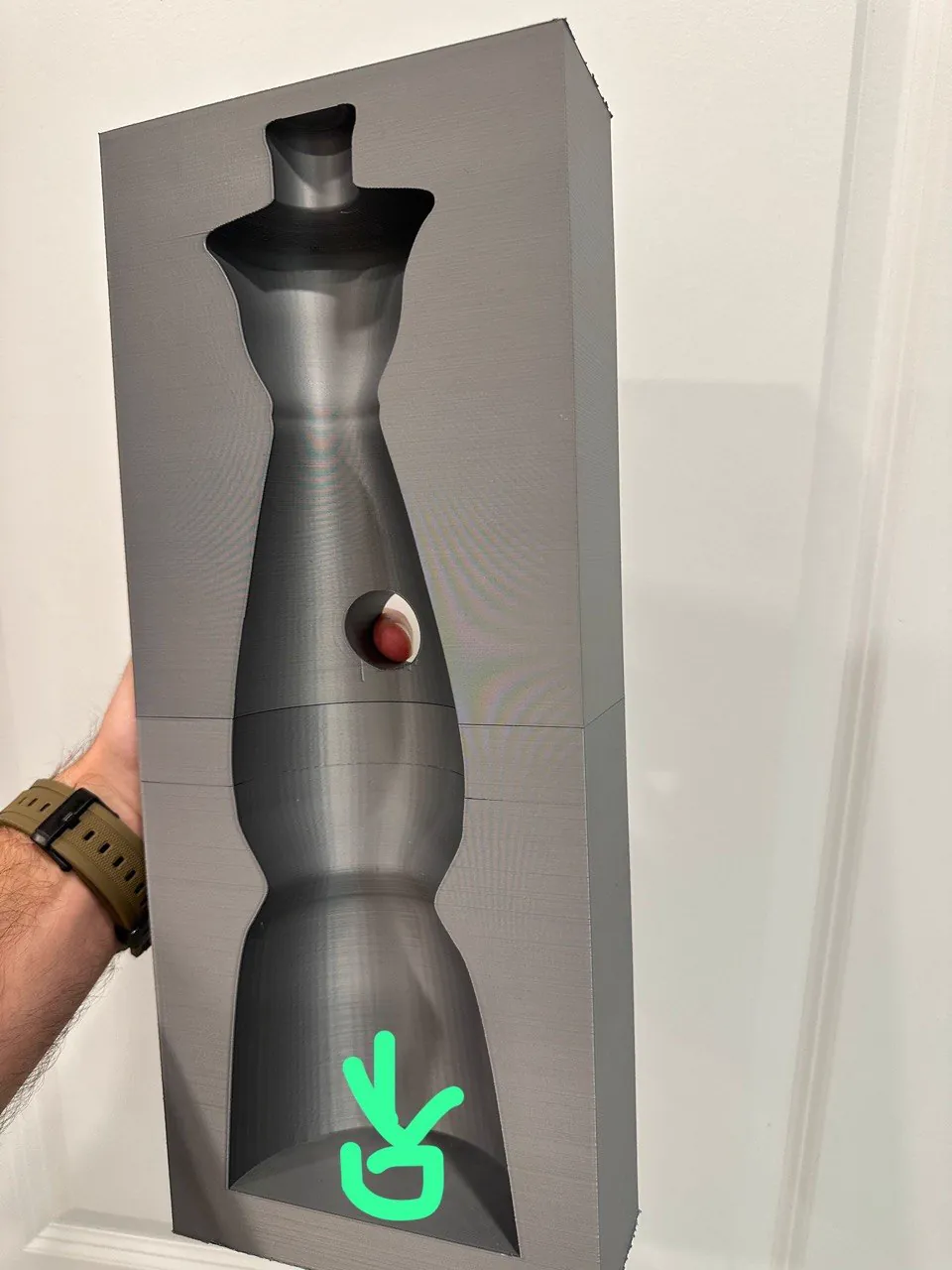 Large format 3D printed mold block, about 60 cm tall